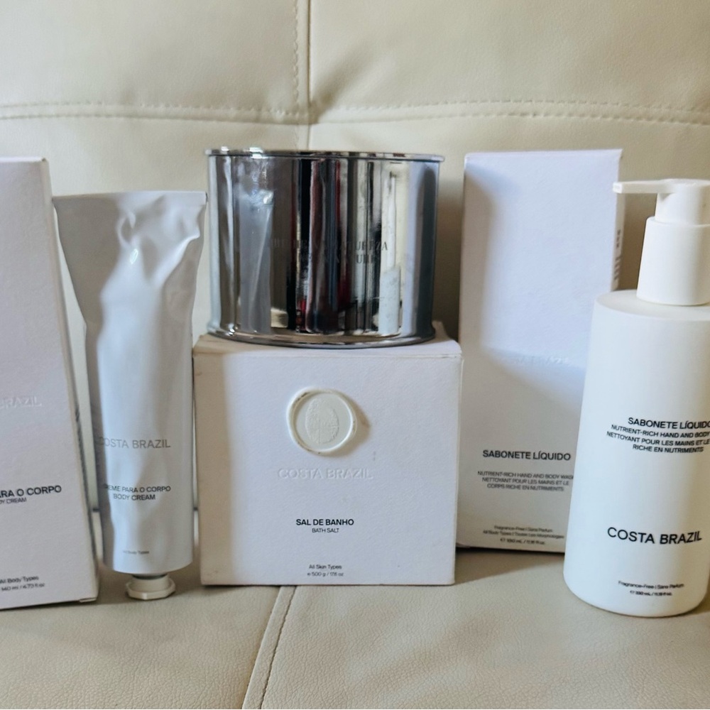 NEW COSTA BRAZIL NEW! Skincare Set with Silver and White Packaging - Picture 2 of 16